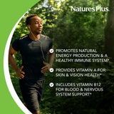 NaturesPlus cápsula junto a monedas mostrando tamaño y dosificación