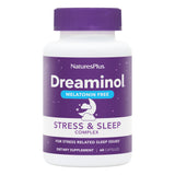 NaturesPlus DREAMINOL frente del envase mostrando la etiqueta y beneficios relajantes