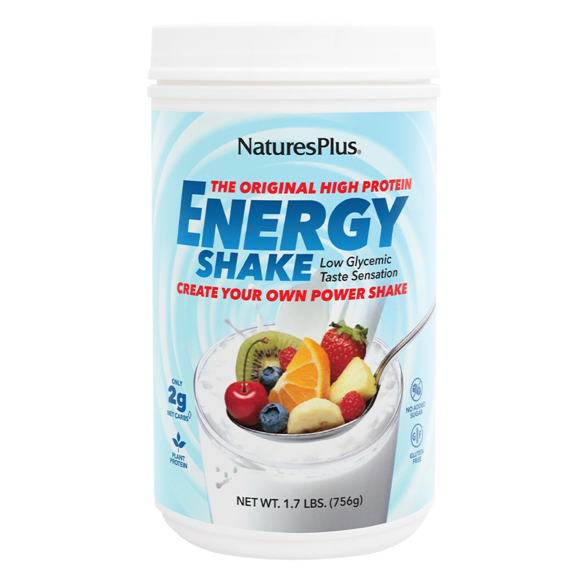 NaturesPlus bote frontal mostrando envase y beneficios visibles