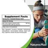 NaturesPlus etiqueta con información nutricional y estandarización de silimarina