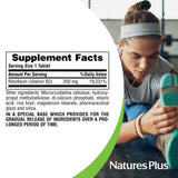 NaturesPlus detalle de la etiqueta con ingredientes y recomendaciones de uso