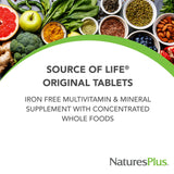 NaturesPlus etiqueta con lista de ingredientes y nutrientes para confianza
