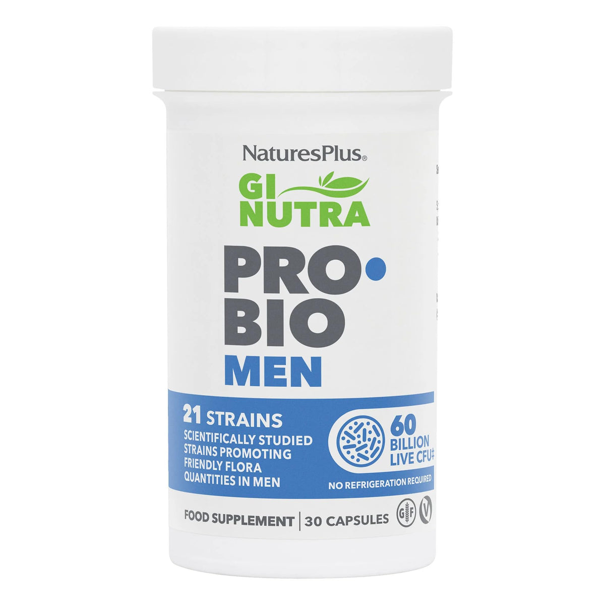 Nature's Plus envase frontal mostrando dosis y ventajas digestivas