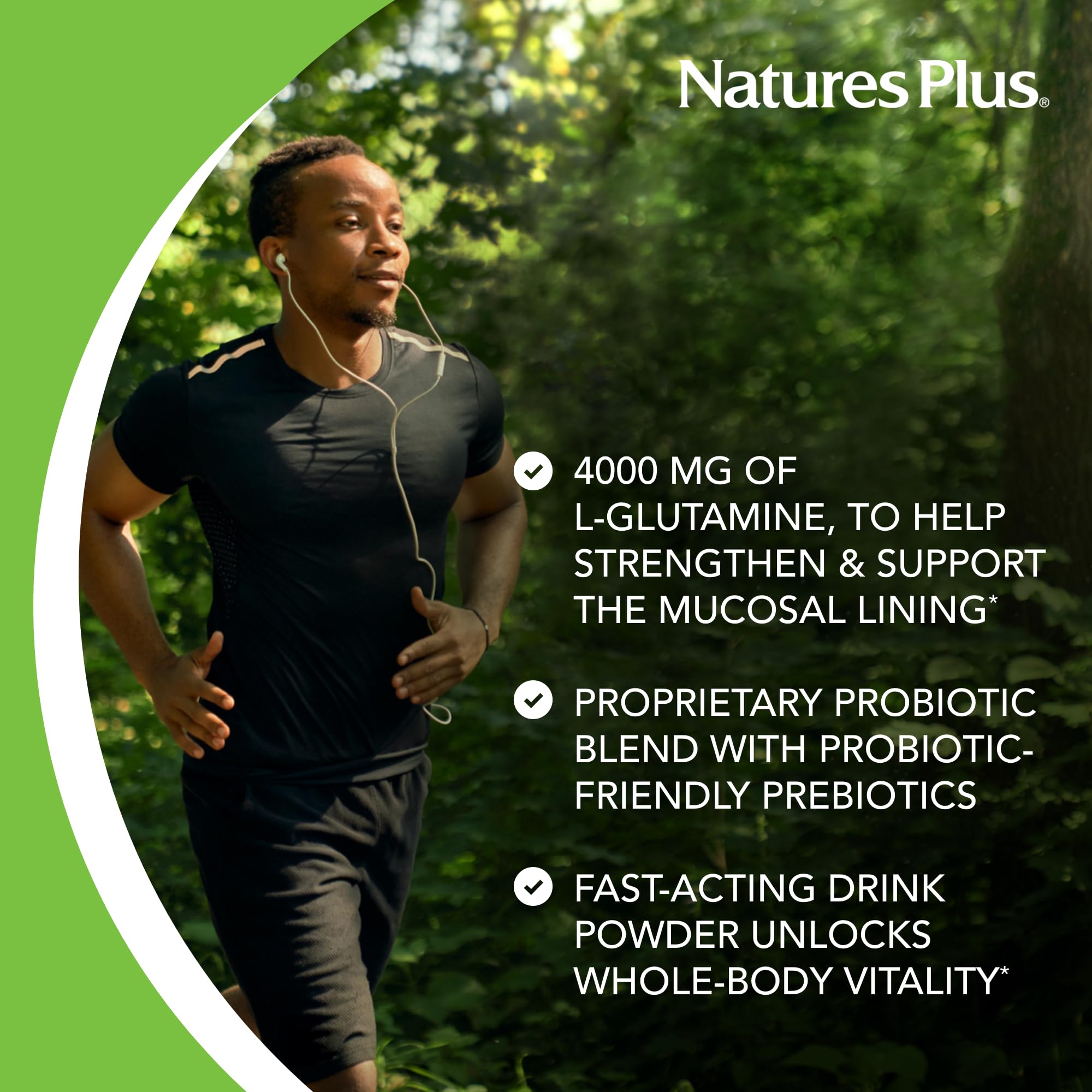 Nature's Plus polvo disuelto en vaso listo para beber y digestión rápida