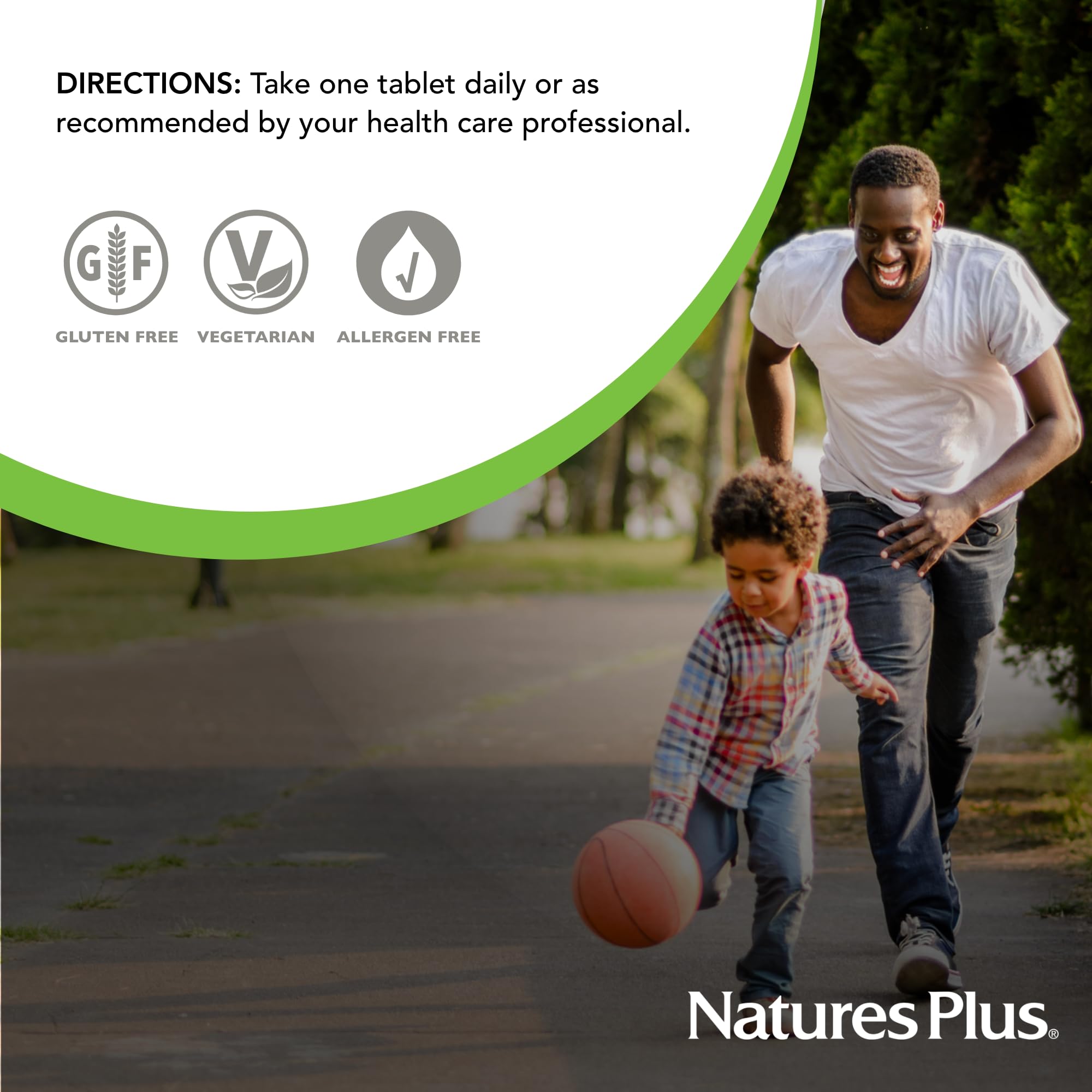 NaturesPlus etiqueta con ingredientes y certificaciones de calidad