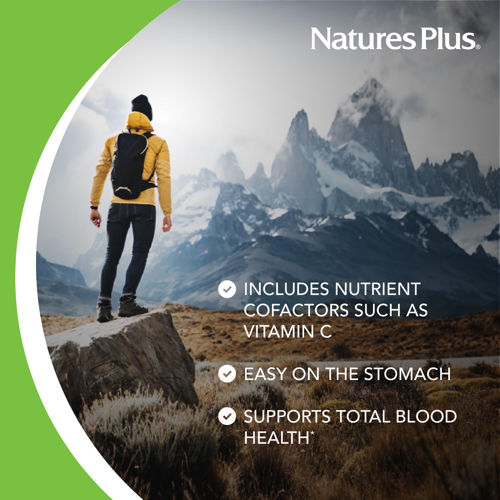 NaturesPlus envase abierto con cápsulas listos para tomar fácilmente