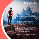 NaturesPlus etiqueta con ingredientes y cofactores para absorción