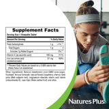 NaturesPlus comparación de tamaño de tableta con moneda para referencia práctica