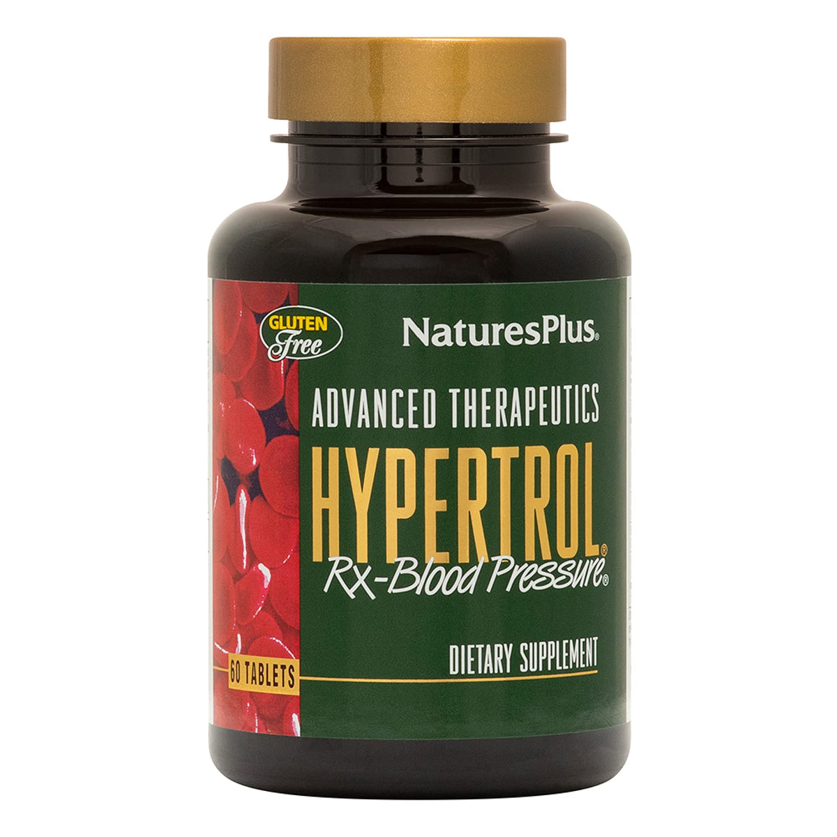 NaturesPlus Hypertrol frontal del envase mostrando información clara y beneficios