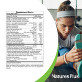 NaturesPlus etiqueta de ingredientes con cofactores y vitaminas listadas