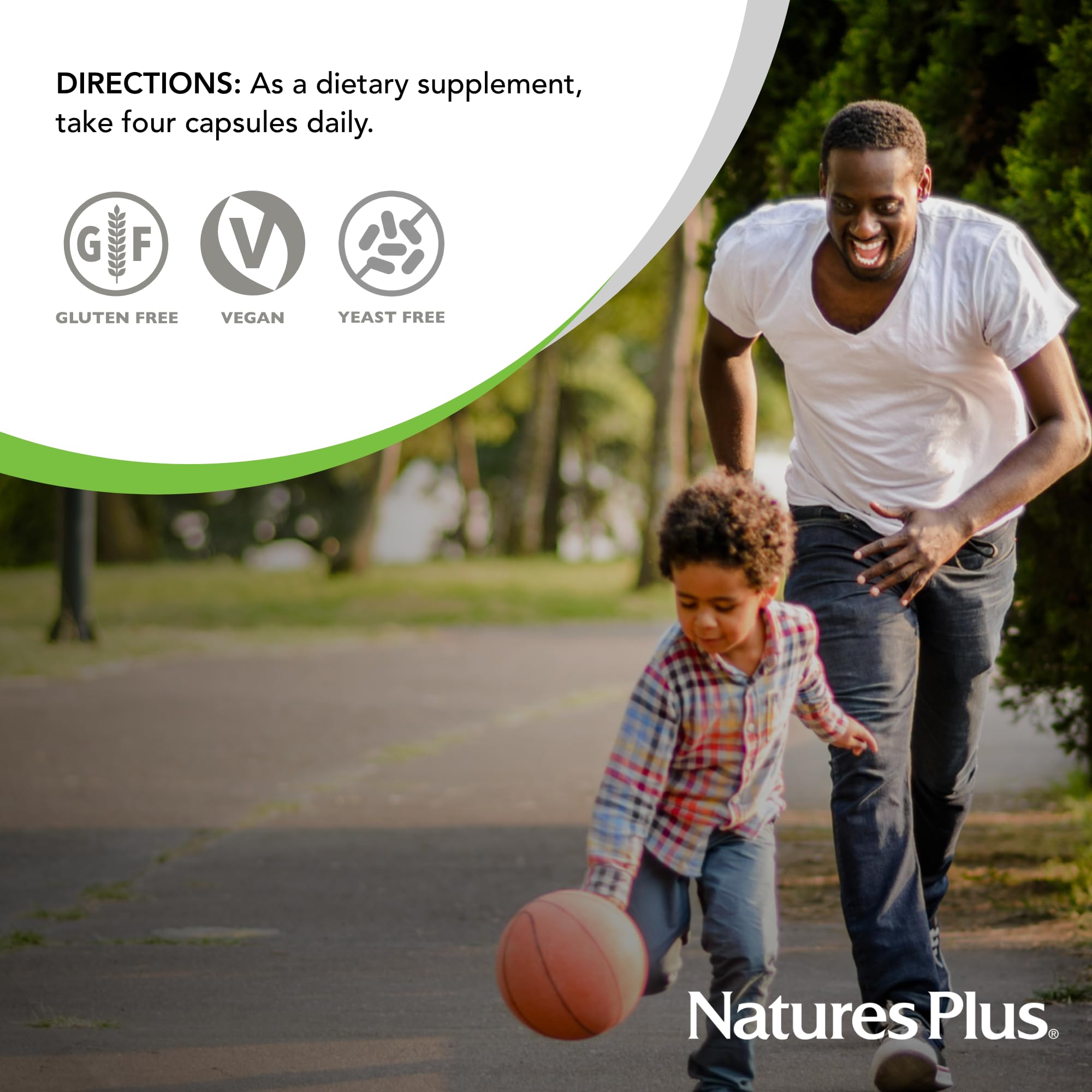 NaturesPlus producto en escena de bienestar que sugiere uso diario