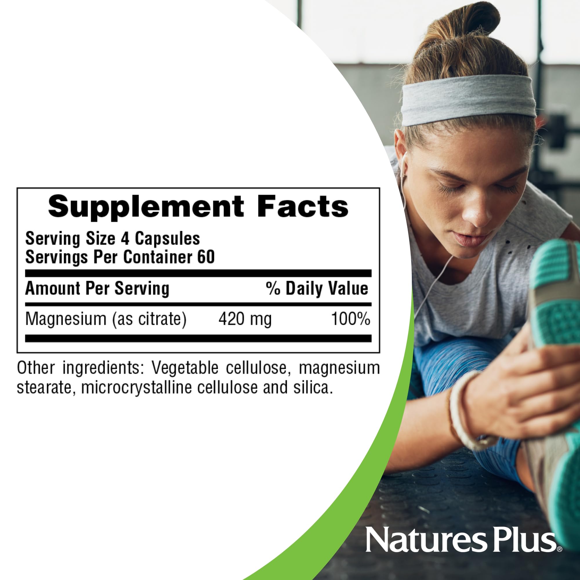 NaturesPlus etiqueta legible con ingredientes y certificaciones claras