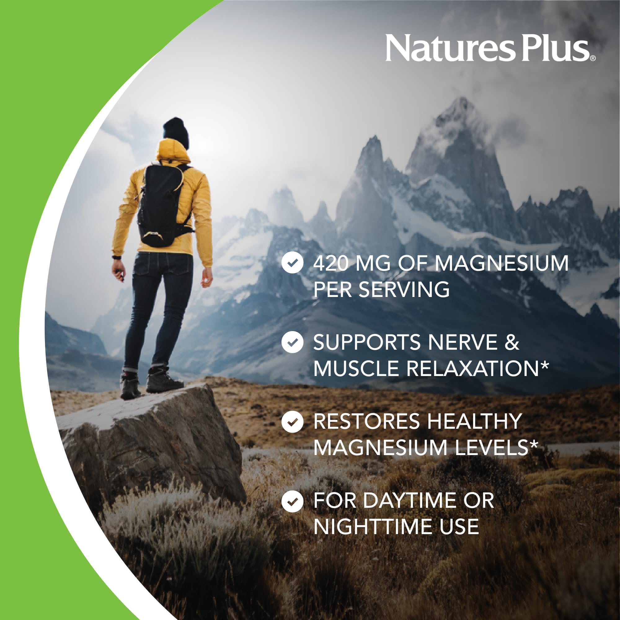noi-NaturesPlus frasco abierto en mano demostrando tamaño práctico