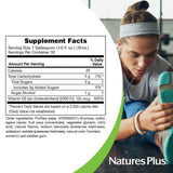 NaturesPlus etiqueta nutricional visible, informa sobre 5000 IU por porción