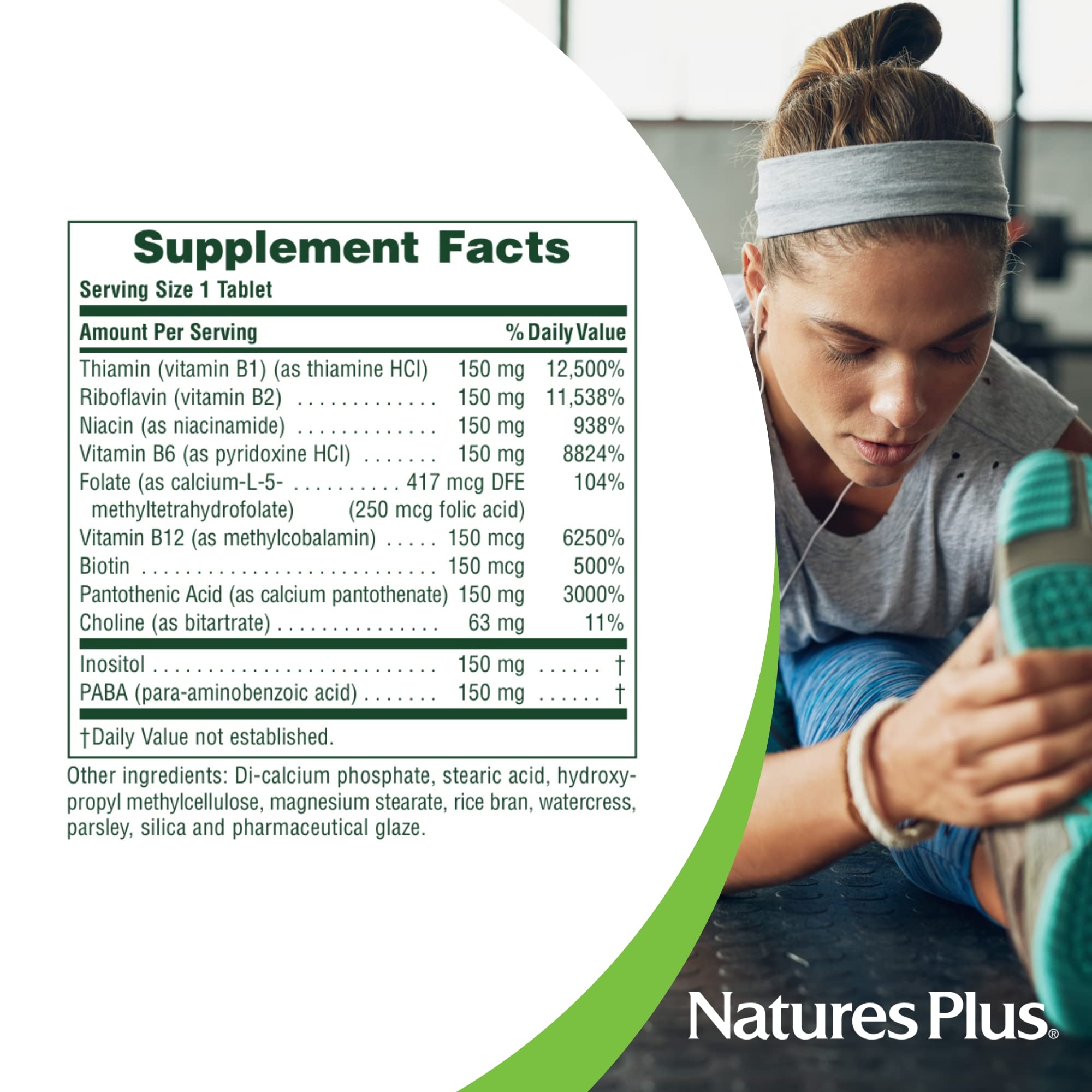 NaturesPlus detalle de etiqueta con ingredientes y certificaciones visibles