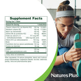 NaturesPlus detalle de etiqueta con ingredientes y certificaciones visibles
