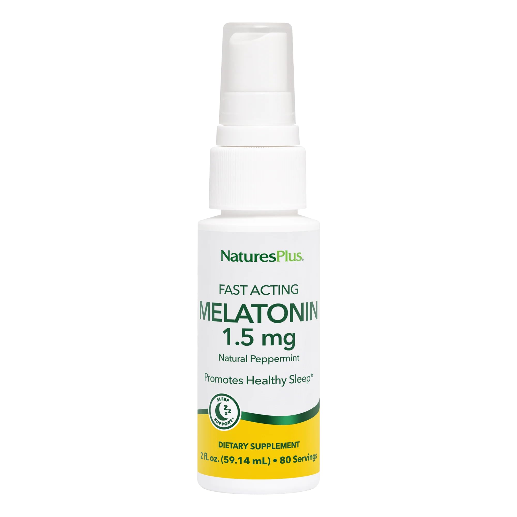 NaturesPlus spray frontal del empaque mostrando la presentación y beneficios