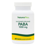 NaturesPlus envase frontal claro mostrando la fórmula PABA y beneficio de apoyo cutáneo