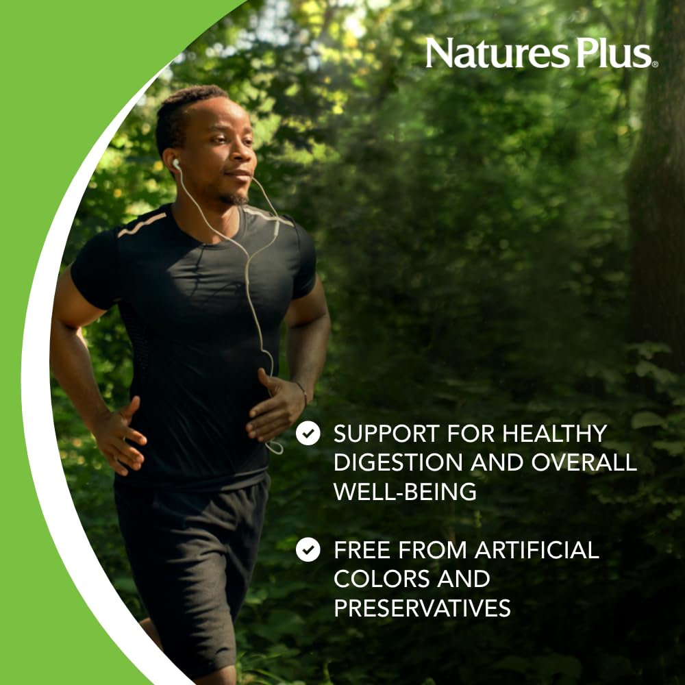 NaturesPlus tabletas junto a una comida, beneficio apoyo digestivo postcomida