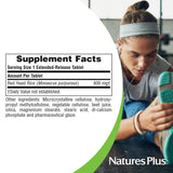 NaturesPlus etiqueta con certificaciones cGMP FDA NSF y detalles de ingredientes