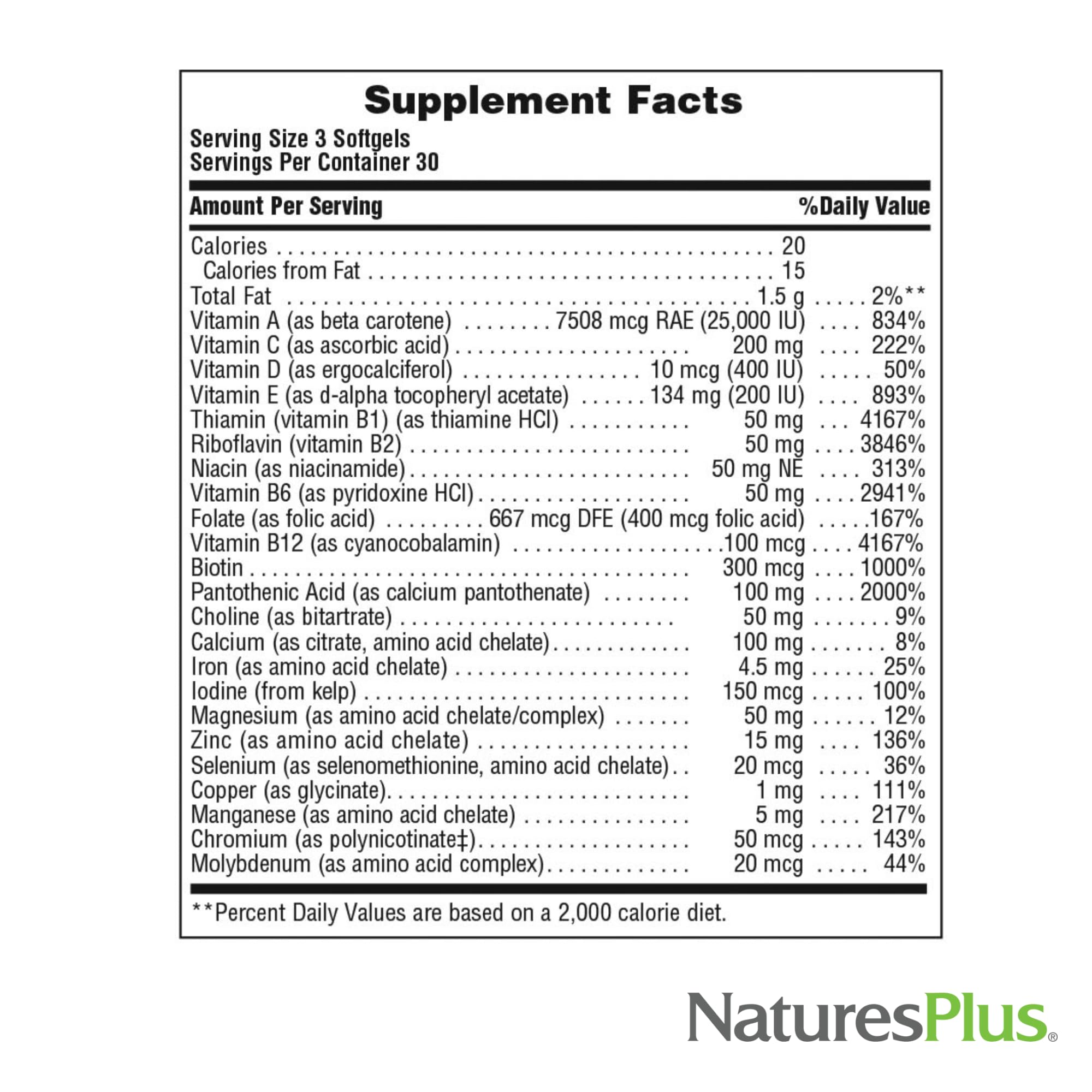 NaturesPlus cápsulas junto a un plato en desayuno para uso cotidiano
