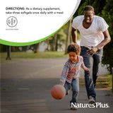 NaturesPlus reverso del envase con información de calidad y cGMP