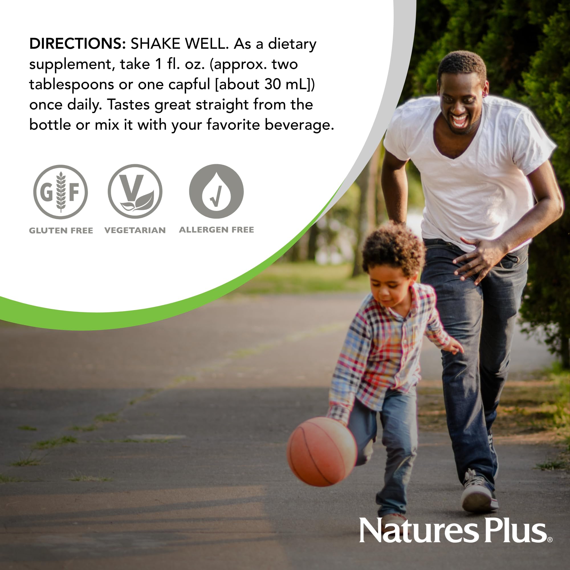 NaturesPlus botella Source of Life GOLD en mano para comparar tamaño, muestra rendimiento por porciones