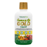NaturesPlus botella Source of Life GOLD frente, muestra etiqueta completa y beneficio práctico