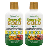 NaturesPlus frasco frontal del multivitamínico líquido mostrando el envase y beneficios visibles