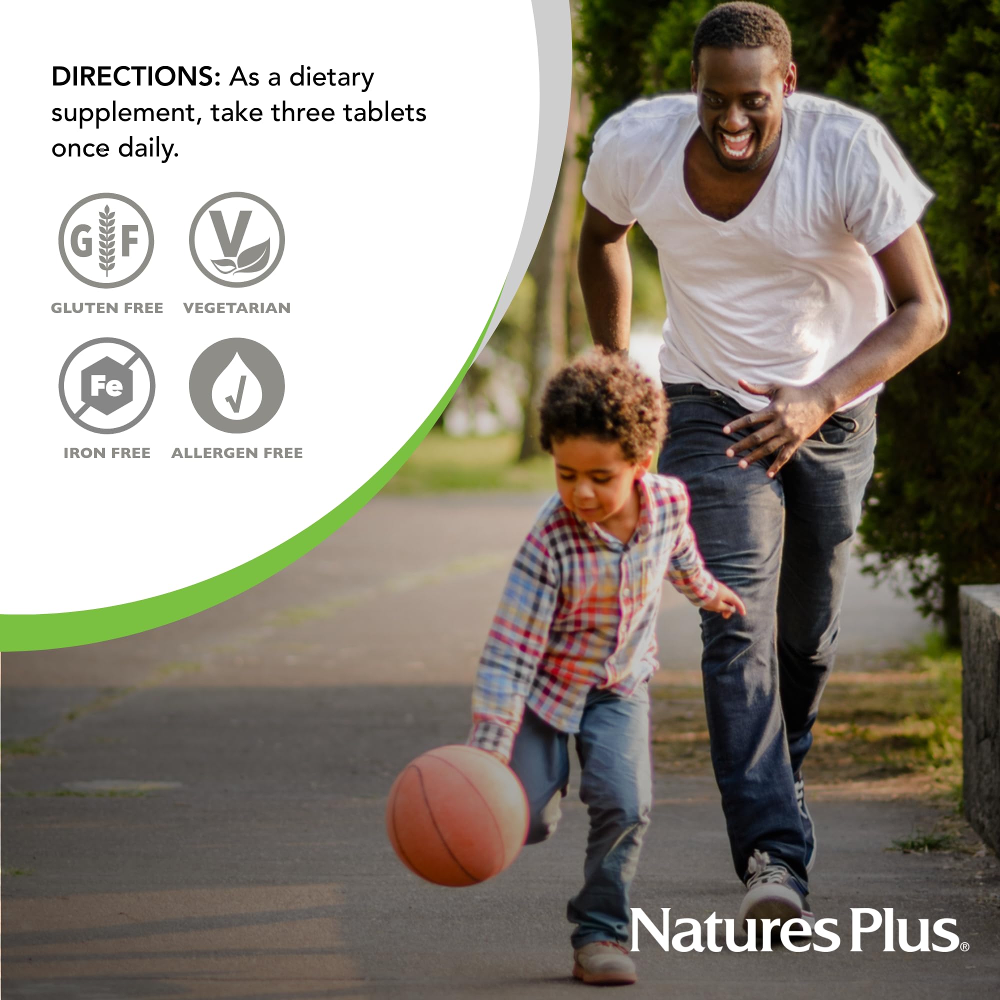NaturesPlus envase en entorno natural que sugiere ingredientes de origen vegetal
