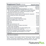 NaturesPlus frasco junto a regla para comparar tamaño y cantidad de tabletas