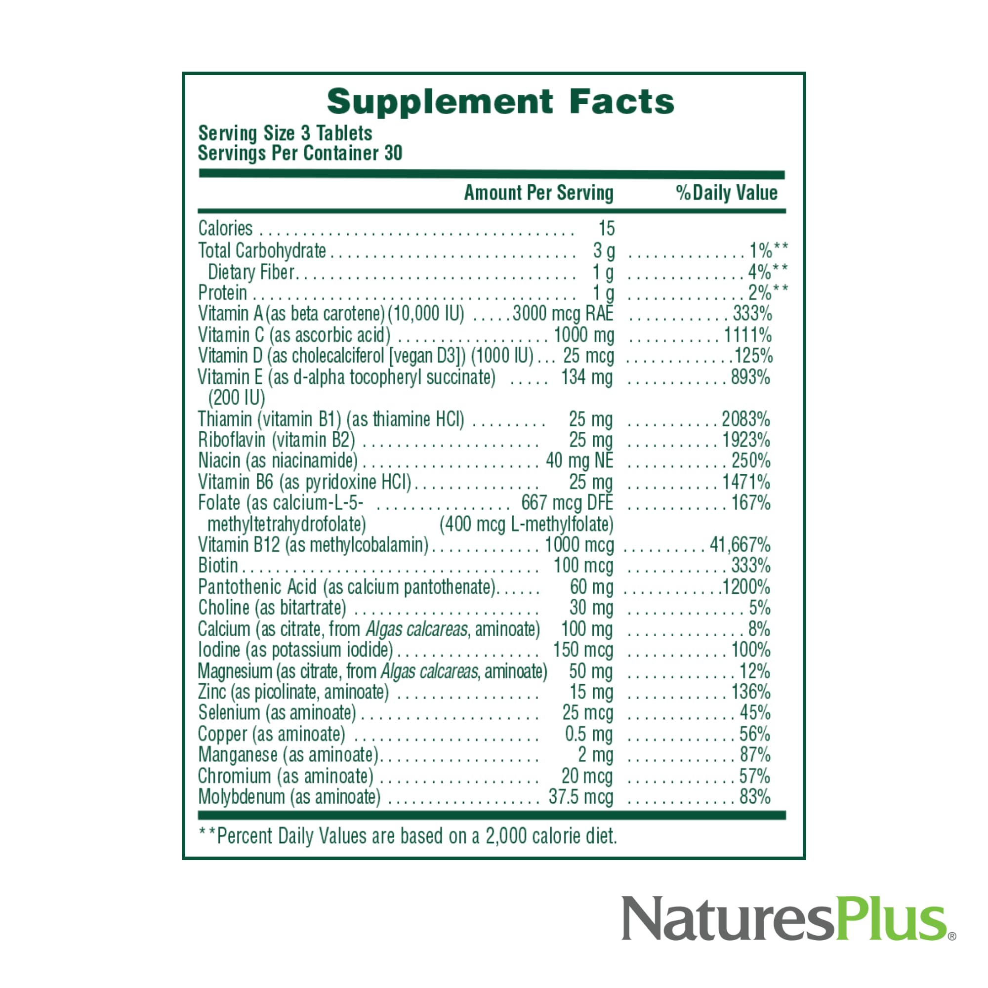 NaturesPlus tableta en mano ilustrando tamaño y facilidad de ingestión