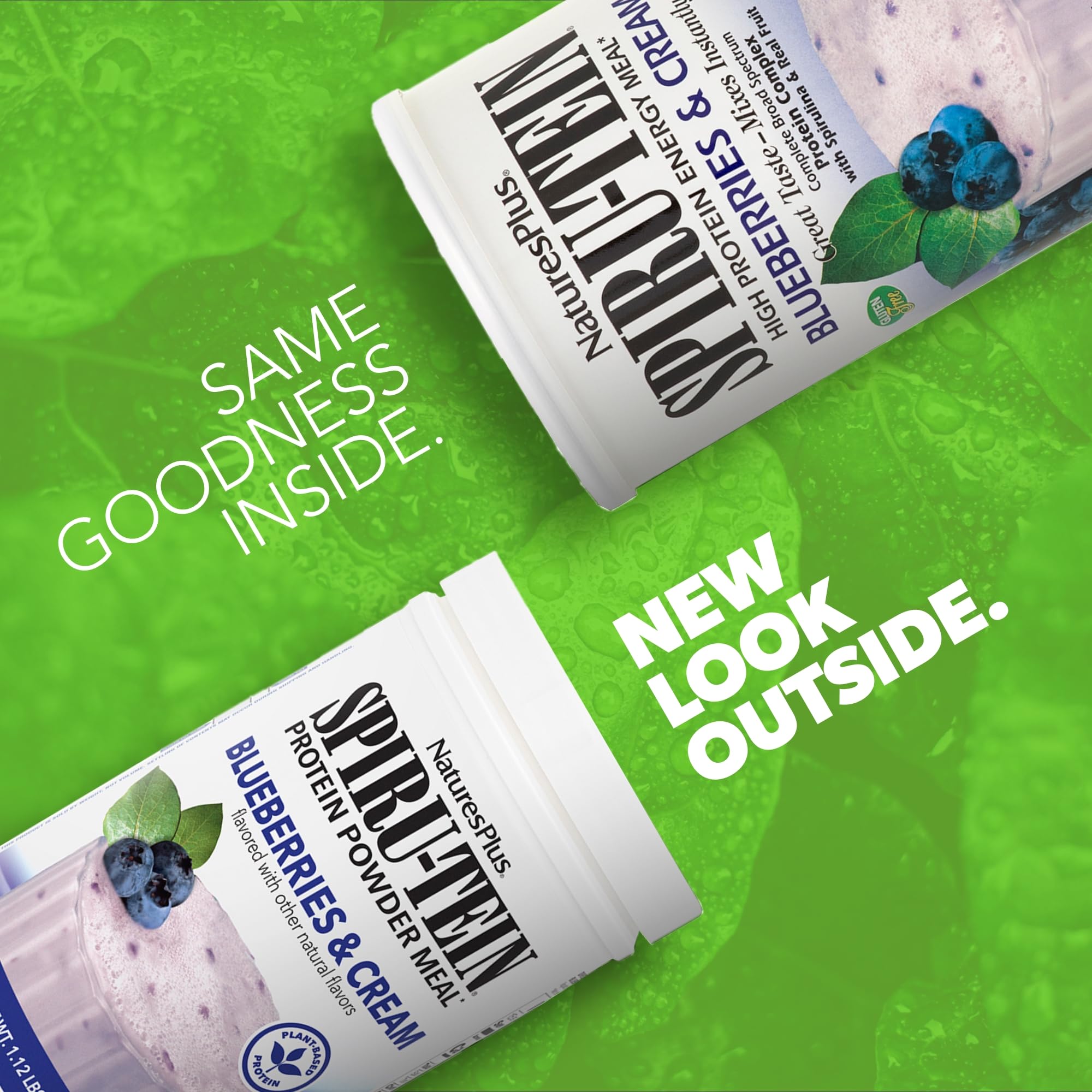 NaturesPlus polvo SPIRU-TEIN textura fina, mezcla fácil que se disuelve rápido