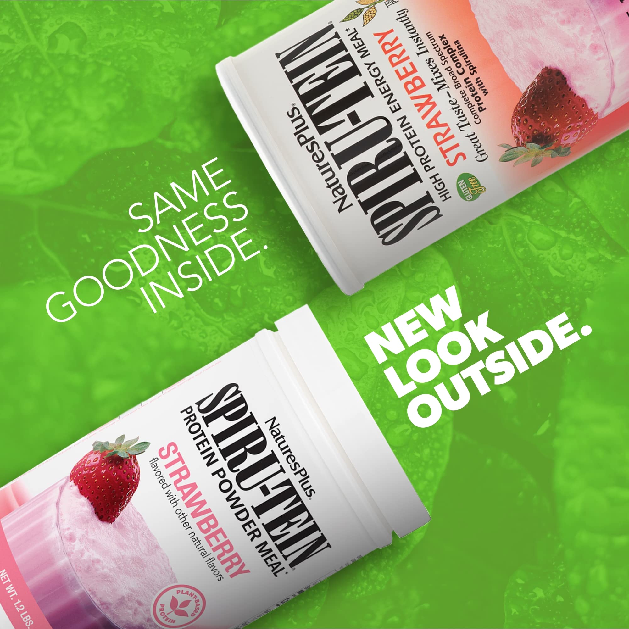 NaturesPlus SPIRU-TEIN polvo en cuchara con textura fina y fácil disolución