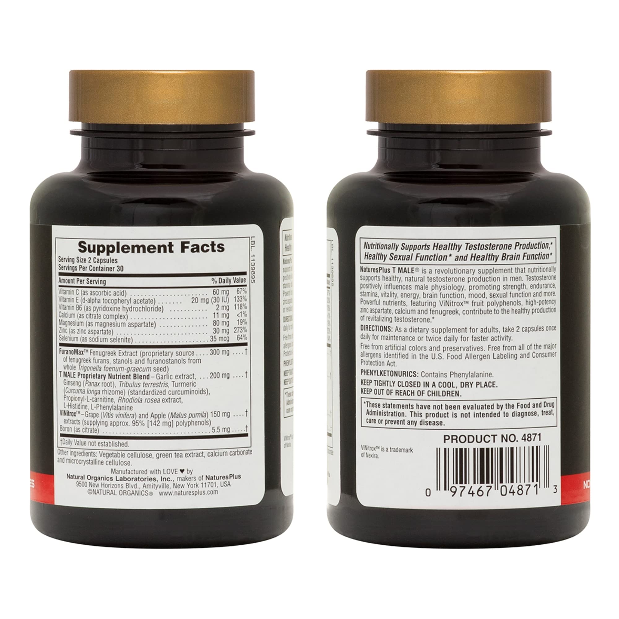 NaturesPlus cápsula en primer plano destaca textura vegetal y pureza