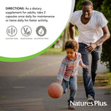 NaturesPlus etiqueta nutricional legible con ingredientes y dosis claras