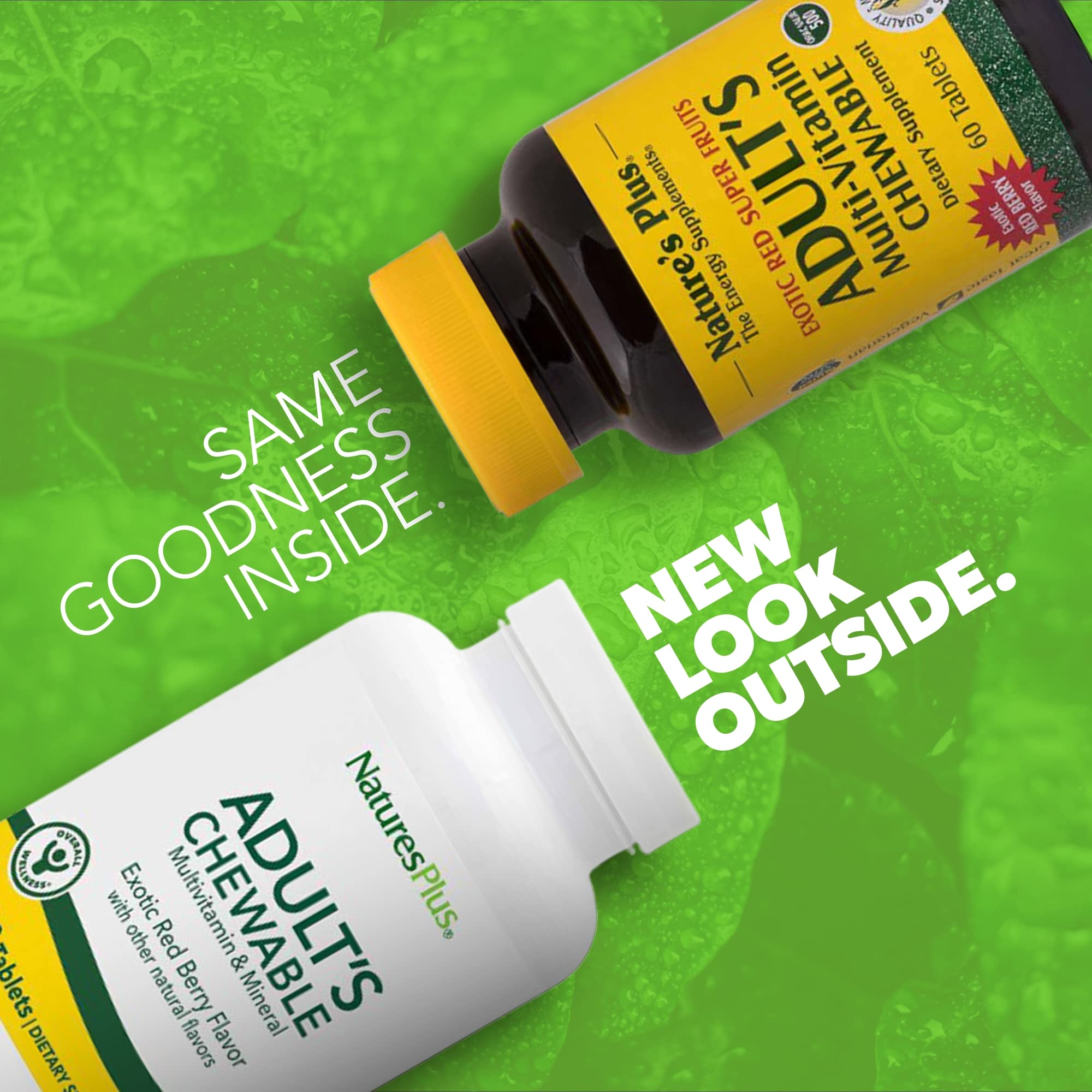 NaturesPlus tableta masticable en primer plano fácil de tomar y sabrosa