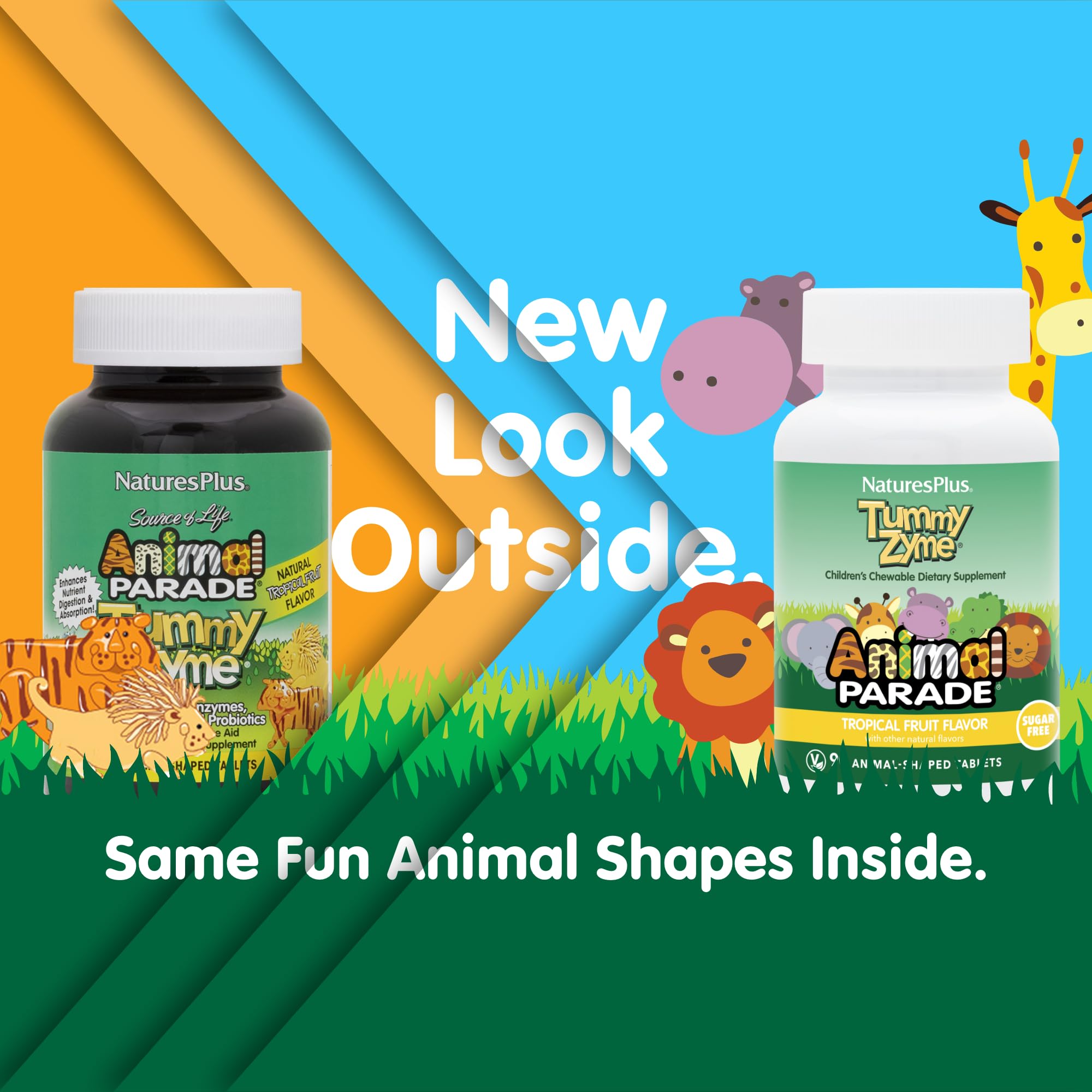 NaturesPlus tabletas con forma de animales atraen a los niños y facilitan la toma