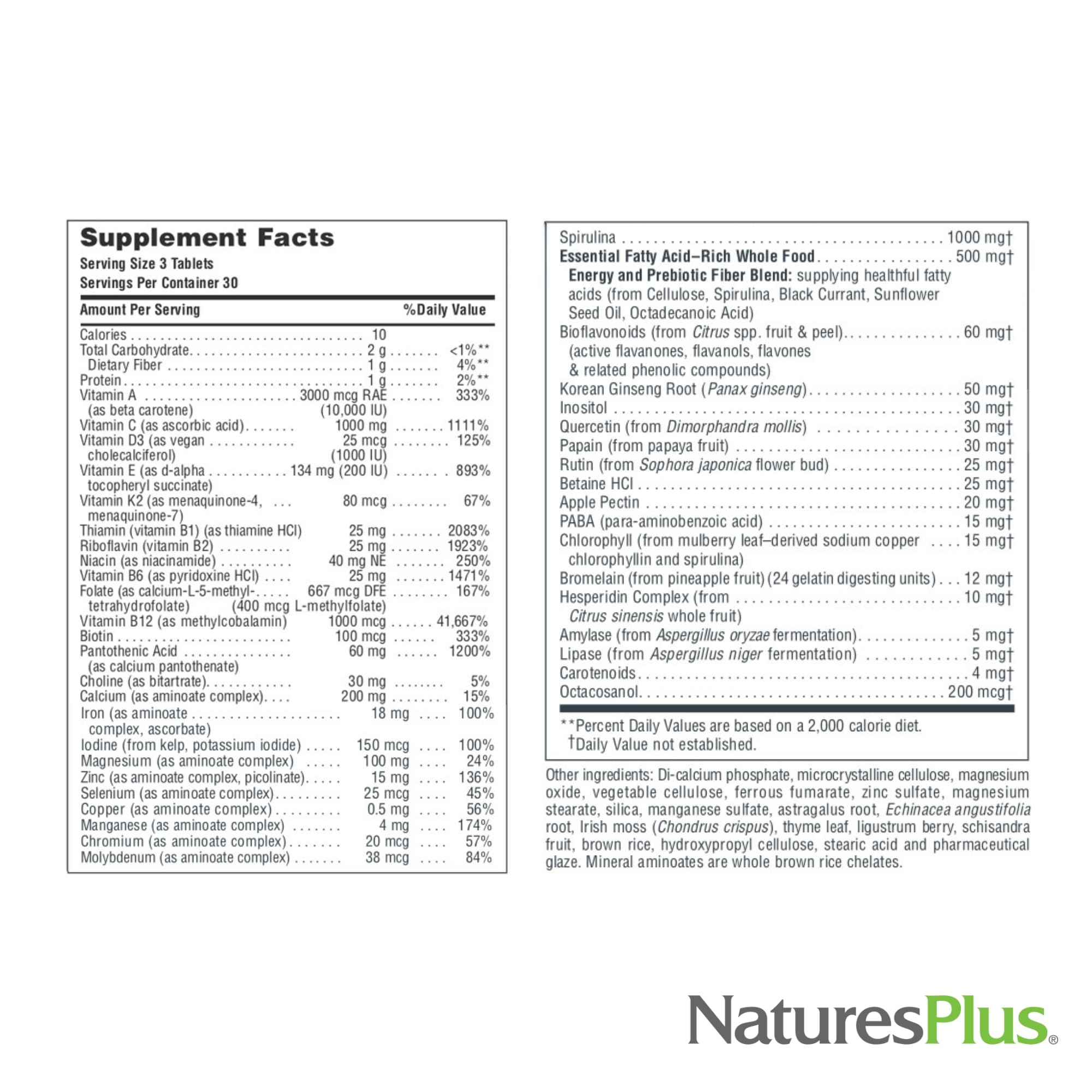 NaturesPlus tabletas sobre superficie natural evocando origen vegetal y pureza