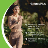 NaturesPlus textura del extracto de curcumina en polvo mostrando pureza y calidad