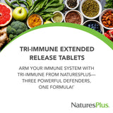 NaturesPlus tabletas Tri-Immune comparadas con escala de referencia
