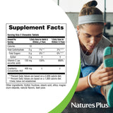 NaturesPlus comparación del tamaño de la tableta junto a una moneda