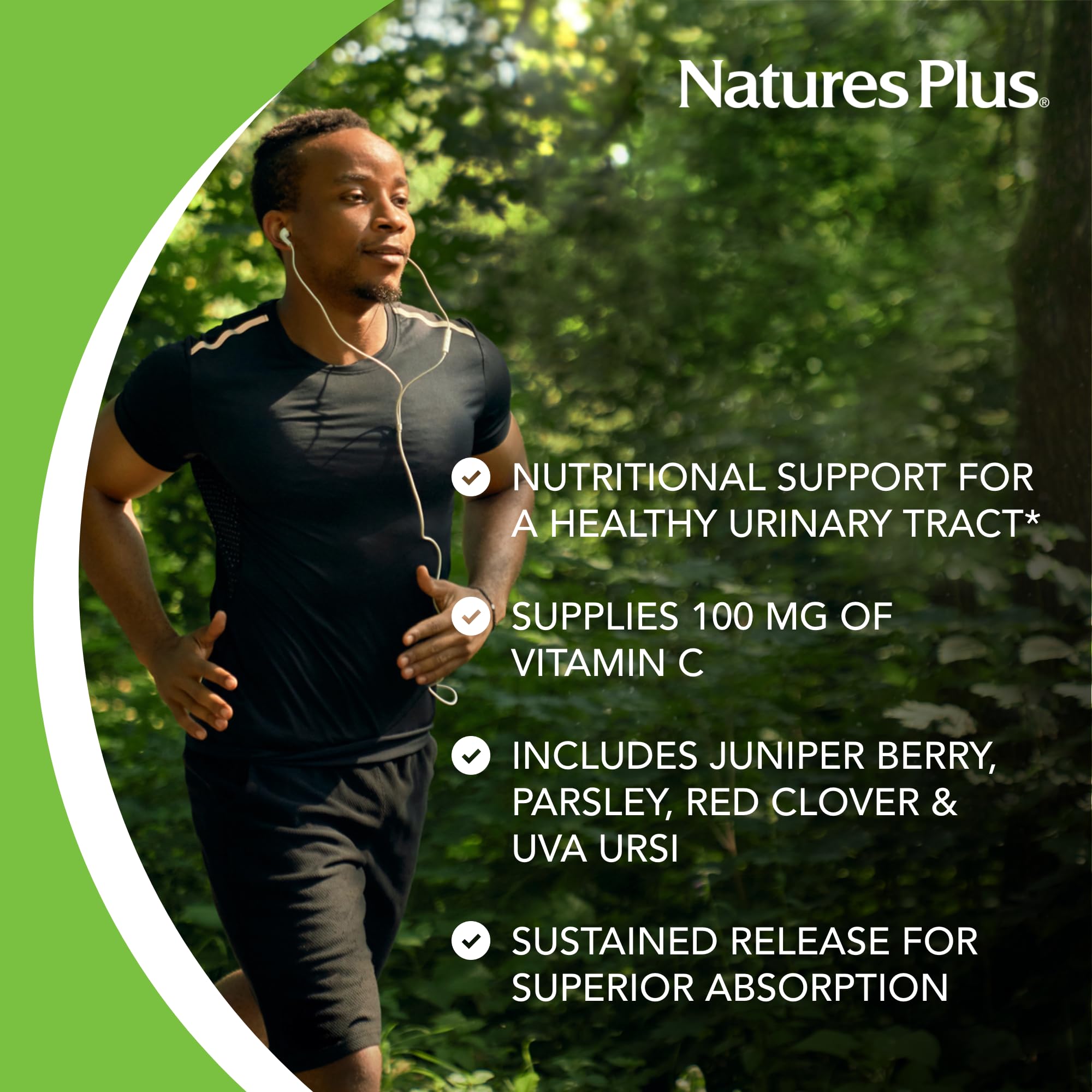 NaturesPlus comprimido en mano resaltando facilidad de uso diario