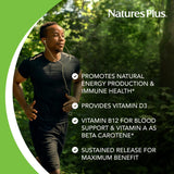 NaturesPlus etiqueta de producto indicando ingredientes y certificaciones