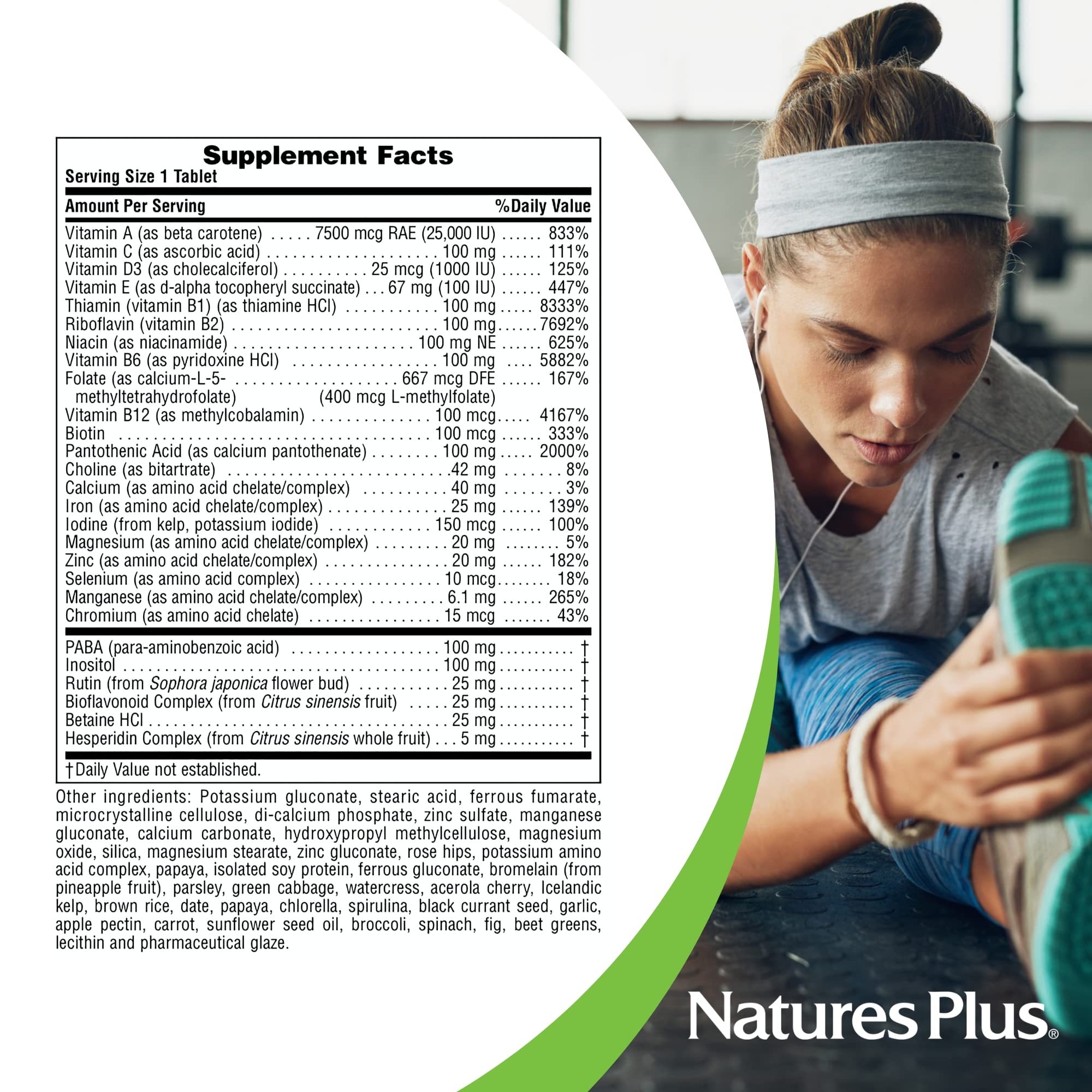 NaturesPlus ingredientes de alimentos integrales usados como referencia
