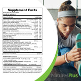 NaturesPlus ingredientes frescos como spirulina, manzana y brócoli beneficiando nutrición