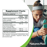 Comparación de tamaño Nature's Plus Ultra Rx-Joint con moneda, escala y dosificación visual