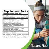 NaturesPlus tableta junto a regla para comparar tamaño y facilidad de deglución