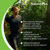 NaturesPlus tableta junto a comida con grasas para mejorar absorción