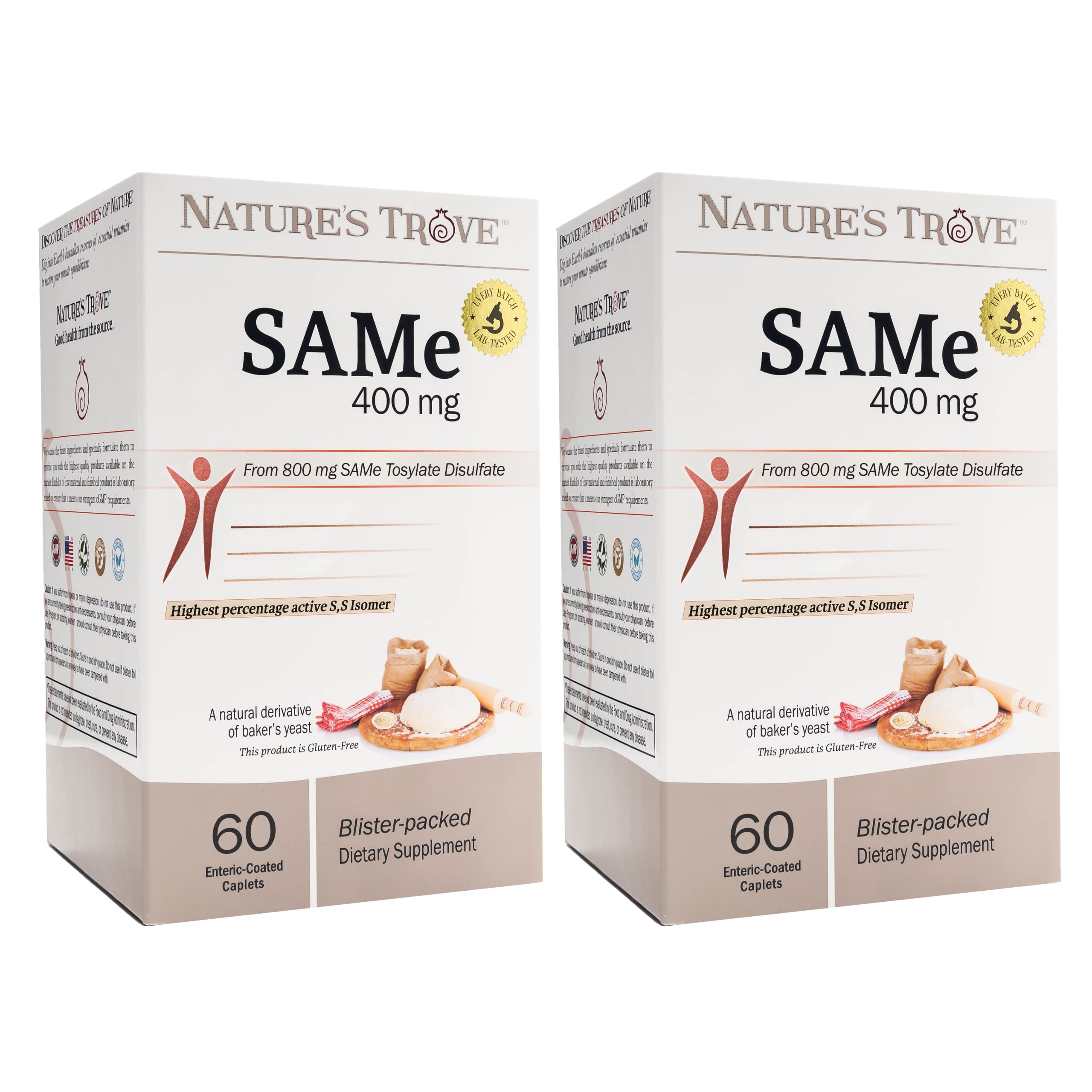 Nature's Trove frente del empaque mostrando 2 cajas y beneficios